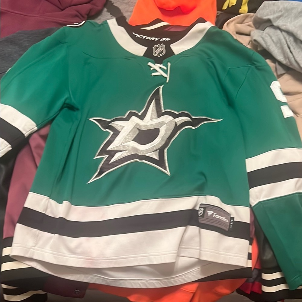 Fanatics Green and Silver Hockey Jersey